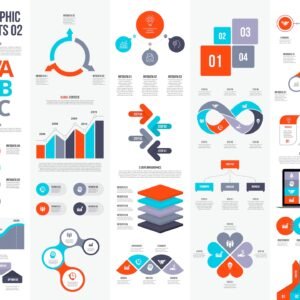 Infographic Templates with Arrows, Circles, and Charts