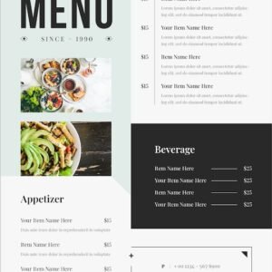 Menu Design Templates